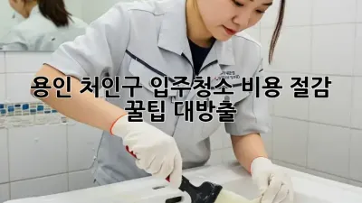 용인 처인구 입주청소, 비용 절감 꿀팁 대방출! ✨